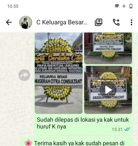 Pengiriman Papan Bunga Duka Tangkisan Bayan