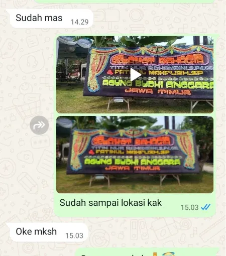 Pengiriman Papan Bunga Tangkisan Bayan
